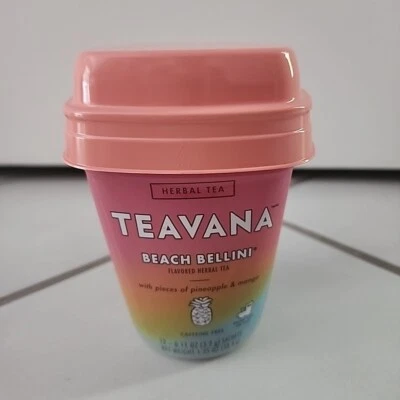 (1) Té de hierbas Teavana BEACH BELLINI 12 sobres caliente/frío *MEJOR PARA EL 23/06 Foto 1 de 4