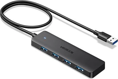 Ultra Slim Splitter USB Hub 3.0 4 Ports 5Gbps Data Transfer 60CM Extended Cable - Image 1 of 4