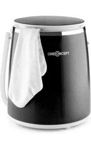 Oneconcept Ecowash Pico Portable Mini Washing Machine 380W 7.7 Water Cap Black - Picture 1 of 24