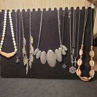 Vintage ~ Now Costume Jewelry Lot Silver WearResell  Necklaces #116