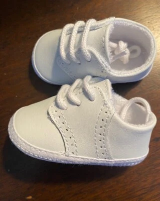 Zapatos de bebé niño, talla 1, 6 semanas-3 meses cuero genuino de Baby Deer Foto 1 de 4