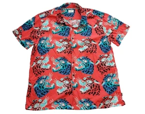 Hurley Men's 2XL Asian Tiger All Over Print Button Up Casual Shirt - Picture 1 of 6