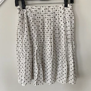 Theory Polka Dot High Waisted Pleated Midi Silk Skirt 2 - Picture 1 of 6