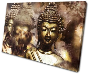 Buddha Buddhism Digi-Painting  Landmarks SINGLE CANVAS WALL ART Picture Print - Picture 1 of 1