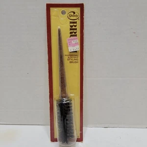VTG New Goody Pro Blow Wave Round Styling Brush Wood Handle USA 1975 #8170 Nylon - Picture 1 of 11