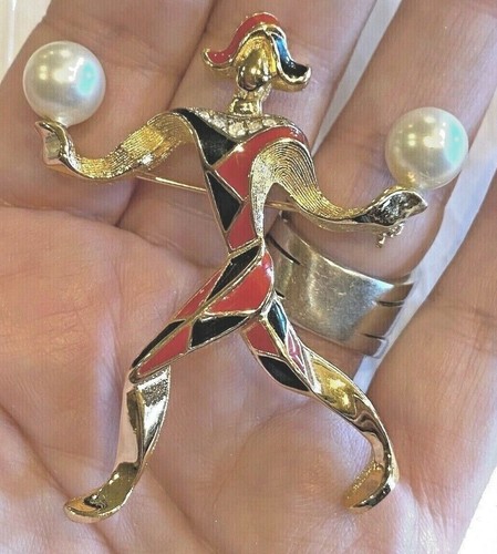 Spilla Jester Vintage RARA Christian Dior Placcata in Oro