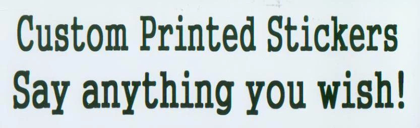 Order your Custom Bumper Sticker ~ say anything you wish!