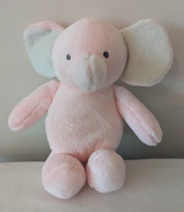 Carters Just One You Pink Elephant 8" Plush Rattle Crinkly Ears 2017 Baby Toy - Picture 1 of 5