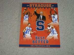 2009-2010 SYRACUSE UNIVERSITY BASKETBALL SIGNED PROGRAM - Picture 1 of 3