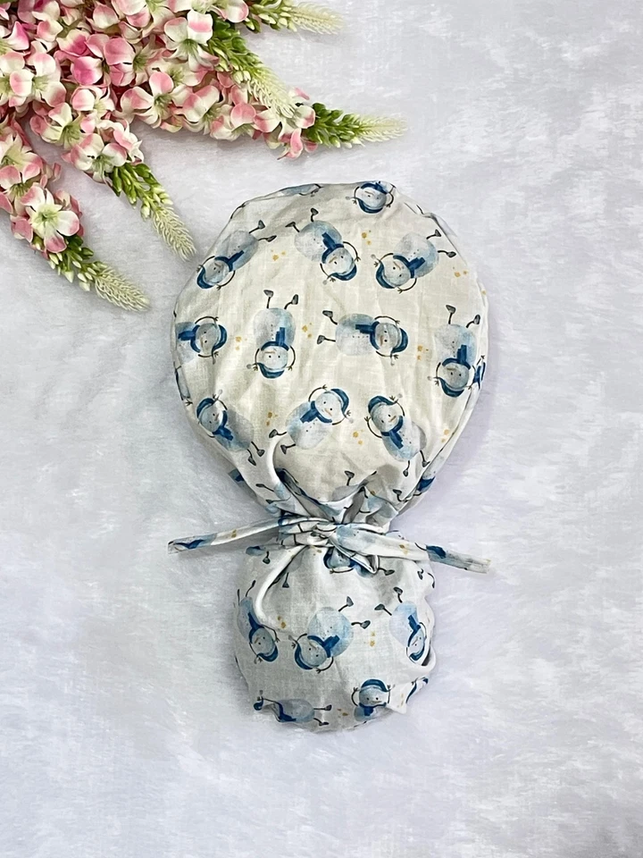 Hats For Women, Beautiful Ponytail Scrub Cap: Satin Lined Surgical Hat. - Image 1 of 4