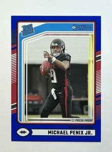 2024 Donruss Rated Rookie Michael Penix Jr #308 Press Proof Blue RC - Bild 1 von 10
