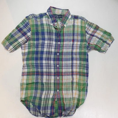 Vintage Ralph Lauren Shirt Mens Small Plaid Classic Fit Button Down Short Sleeve - Image 1 of 4