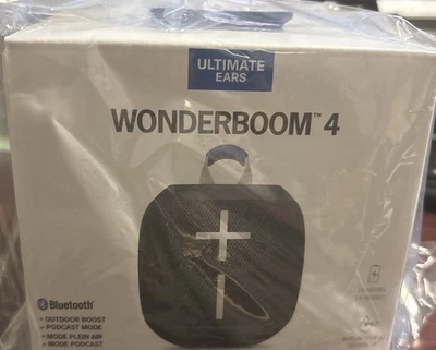 NUEVO SELLADO Ultimate Ears Wonderboom 4 Bluetooth Altavoz Portátil Negro Foto 1 de 3