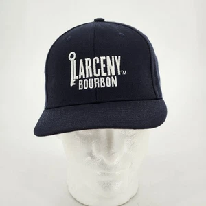Larceny Bourbon Cap Hat Liquor Logo Snapback Cap Blue Adjustable Embroidered - Picture 1 of 5