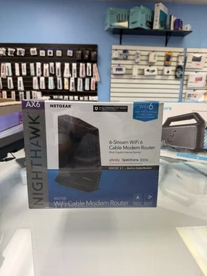 Netgear Nighthawk AX6 Cable Modem Router.AX2700, WiFi 6,DOCSIS 3.1 New - Image 1 of 4