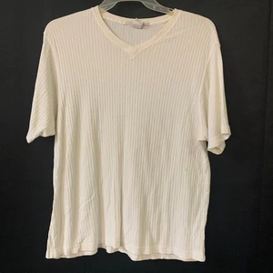 T-shirt donna Perry Ellis casual a costine - taglia L bianca - Foto 1 di 6
