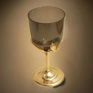 Halloween Goblet Smoke Gray With Gold Snake Party Glass Or Prop 12 Fl Oz New - Picture 1 of 2