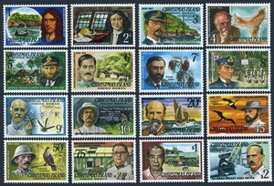 Christmas Isl 69-84, MNH. Mi 69-84. Famous Visitors, Navigators, 1977-1978. Bird - Picture 1 of 1