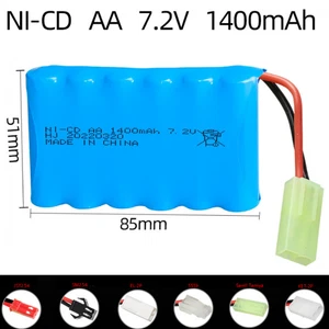 7.2V 1400mAh Ni-Cd AA Battery Mini Tamiya plug for Rc toys Car Tanks Trains boat - Bild 1 von 15