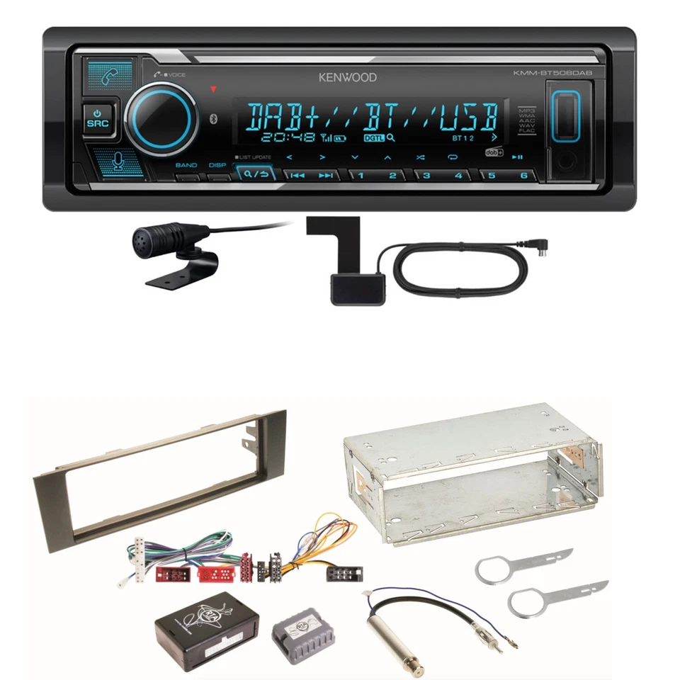 Kenwood KMM-BT508DAB Bluetooth Digitalradio USB Einbauset für Audi A3 8P 8PA - Bild 1 von 1