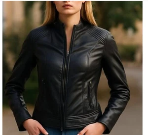 NWT Guess Lea Corset Pu Faux Leather Jacket  Black Medium - Picture 1 of 10