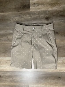 Lululemon Shorts Herren 34 Kahuna Golf Short khaki hellbraun Hashtag Muster Taschen - Bild 1 von 10