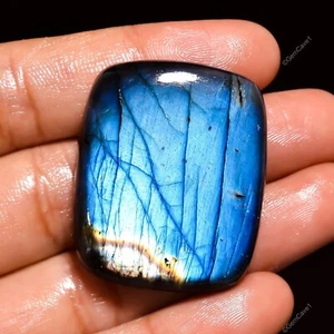 82.50 Cts Natural Blue Labradorite Loose Gemstone Radiant Cabochon 35X29X8 mm - Picture 1 of 6