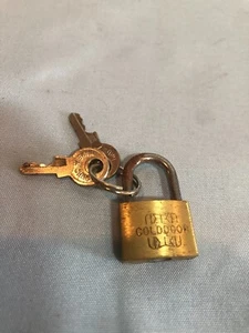 Cold Door Mini Padlock & Key Set #F56 - Picture 1 of 2