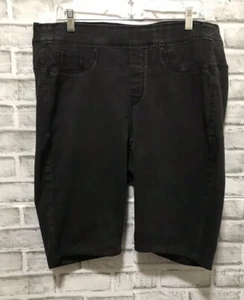 NYDJ Curves 360 distressed schwarz schlankmachende dehnbare Shorts Größe 16 - Bild 1 von 19