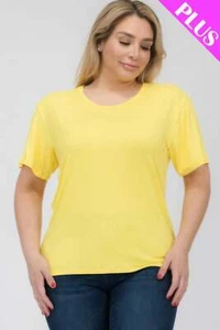 Plus Size Basic Short Sleeve T-shirt - Picture 1 of 5
