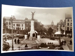 Postcard RPPC The Diamond Londonderry Street view WWII D40 - Picture 1 of 2