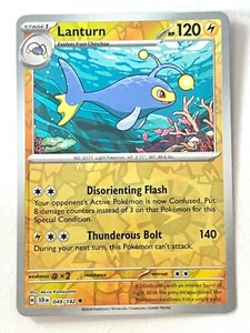 Lanturn 049/142 Reverse Holo Uncommon Stellar Crown Pokemon Pack Fresh Near Mint - Picture 1 of 6