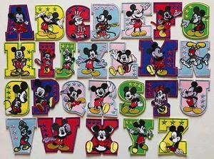 Embroidered Iron on patch Mice on Alphabet Letter Your Choice Height 2.9" AP025H - Picture 1 of 2
