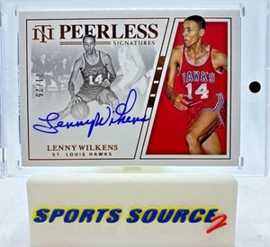 Lenny Wilkens 2019-20 Panini National Treasures firmas inigualables/25 halcones - Imagen 1 de 2