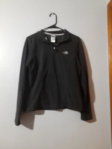 The North Face Women's Sweater Fleece TK 100 Black Quarter Zip Size M Active - Picture 1 of 5