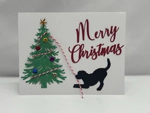 Cricut Christmas Card Kit - Merry Christmas Puppy ~ 6 Cards + Envelopes - Picture 1 of 5