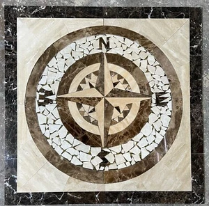 Floor Marble Medallion 42''x42'' - Picture 1 of 1