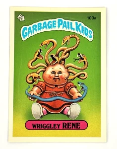 Wriggley Rene 1986 Garbage Pail Kids #103a GPK Original Series 3 Sticker Card - Picture 1 of 2