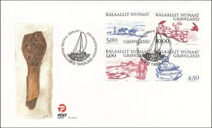 Viking Lifestyle Tools Hunting Arctic Area Greenland Denmark Stamp Set FDC 2001 - Picture 1 of 1