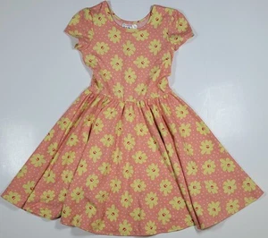 Dot Dot Smile Size 5/6 Girls Dress Cap Twirl Floral Smiley - Picture 1 of 3