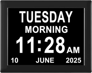Reloj 8 Opciones Despertador con Día y Fecha para Ancianos, Nivel 10 Regulable Demencia C - Imagen 1 de 8