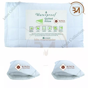 New Waterproof Quilted Cot Bed Very Soft Pillow With Removable Cover 40cm x 60cm - Picture 1 of 1
