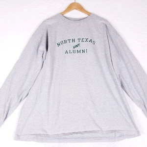 Vintage Jansport North Texas UNT Alumni Long Sleeve T-Shirt XXL Gray USA - Picture 1 of 8