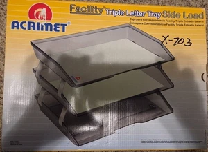 Acrimet Facility 3 Tiers Letter Tray (RED Color) New In Box Unassembled - Picture 1 of 4