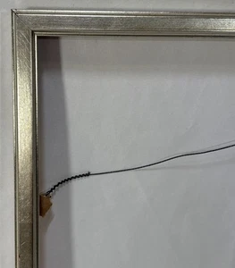 Vintage Silver Wood Frame 20.5"x20.5" Fits 19.5"x19.5" Deep 7/8" Rabbet - Picture 1 of 15