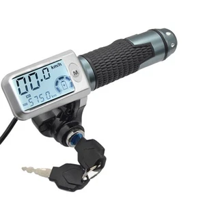 EBike Throttle Grip with 3 Speed Gear Switching and Larger LCD Display - Picture 1 of 54