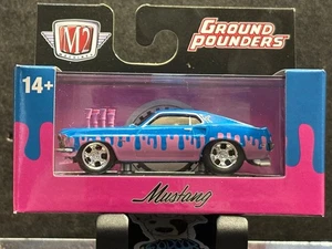 1/64 M2 GROUNE POUNDERS 1969 FORD MUSTANG GT 250 SUPER CHASE R31 BLUE/PINK - Picture 1 of 2