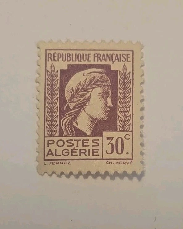 French Algeria Scott 173 Marianne D'Alger (Of Fernez) 1944 F-VF MVLH - Image 1 of 1