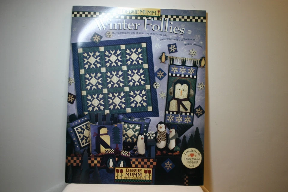 Mumm Winter Follies Quilt Pattern Book Penguins Snowflakes Wall Hangings Xmas - Image 1 of 4