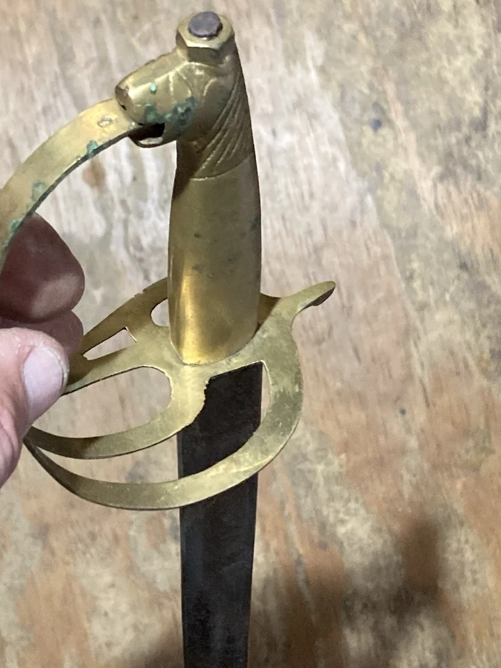 Vintage Sword Made in India Persian Red Velvet Sheath 36” Blade Antique Rare - Image 1 of 1